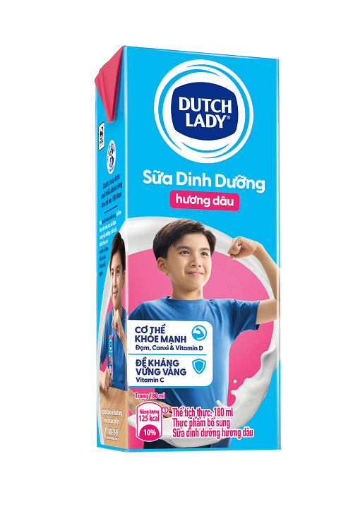 Sữa tươi tiệt trùng Dutch Lady CGHL Dâu 48x180ml