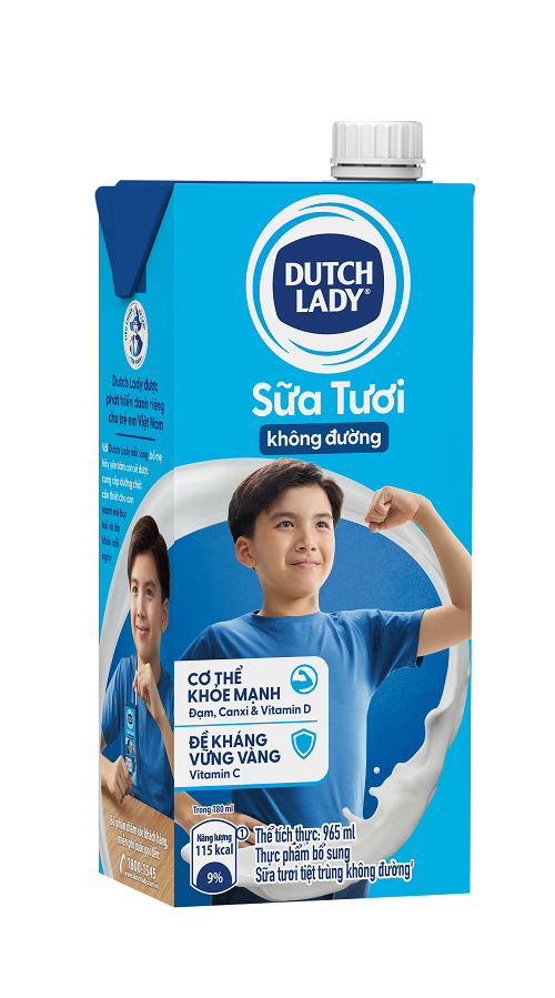 Sữa tươi tiệt trùng Dutch Lady Không đường 12x965ml