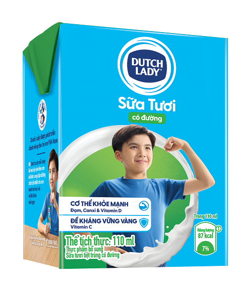 Sữa tươi tiệt trùng Dutch Lady Có đường 48x110ml