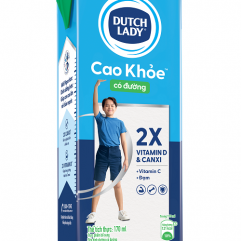 Sữa Tiệt trùng Dutch Lady cao khỏe 170ml Có đường