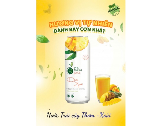 Nước trái cây thơm xoài