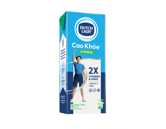 Sữa Tiệt trùng Dutch Lady cao khỏe 170ml Có đường