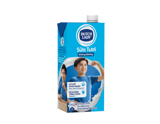 Sữa tươi tiệt trùng Dutch Lady Không đường 12x965ml